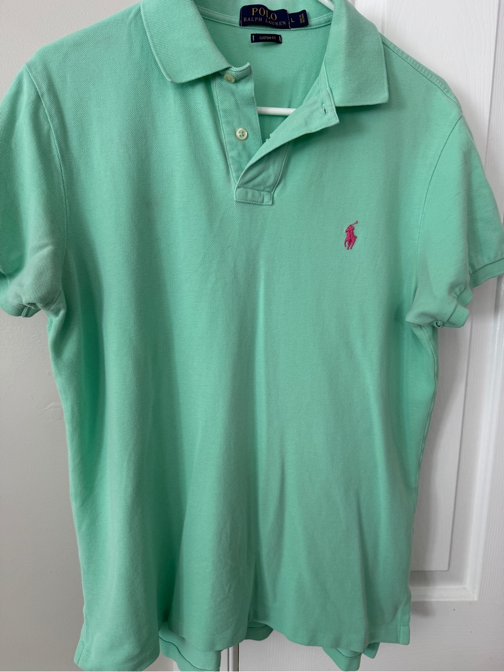Polo by Ralph Lauren Mint Green Polo with Pink Pony